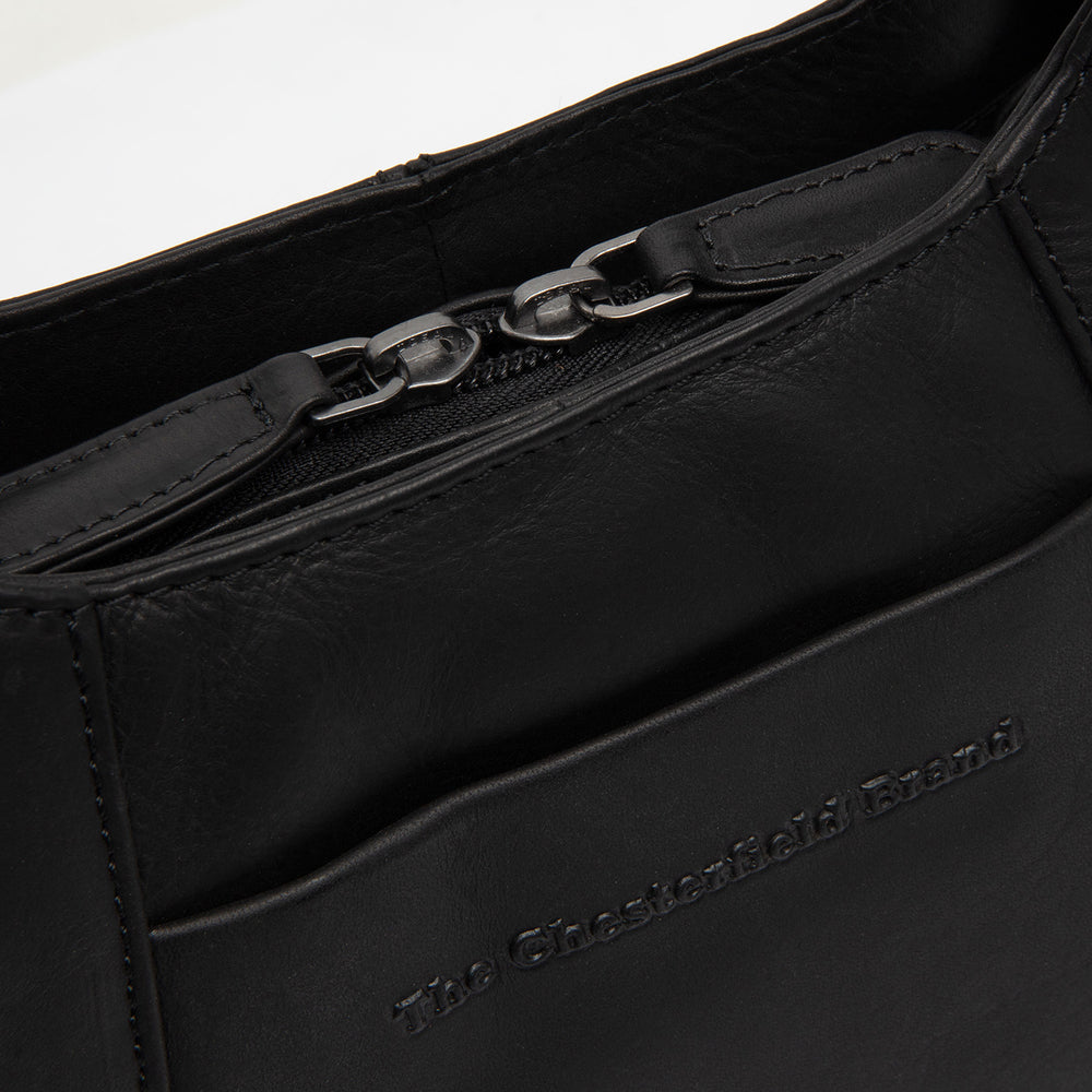Sac à Main en Cuir Noir Lunera