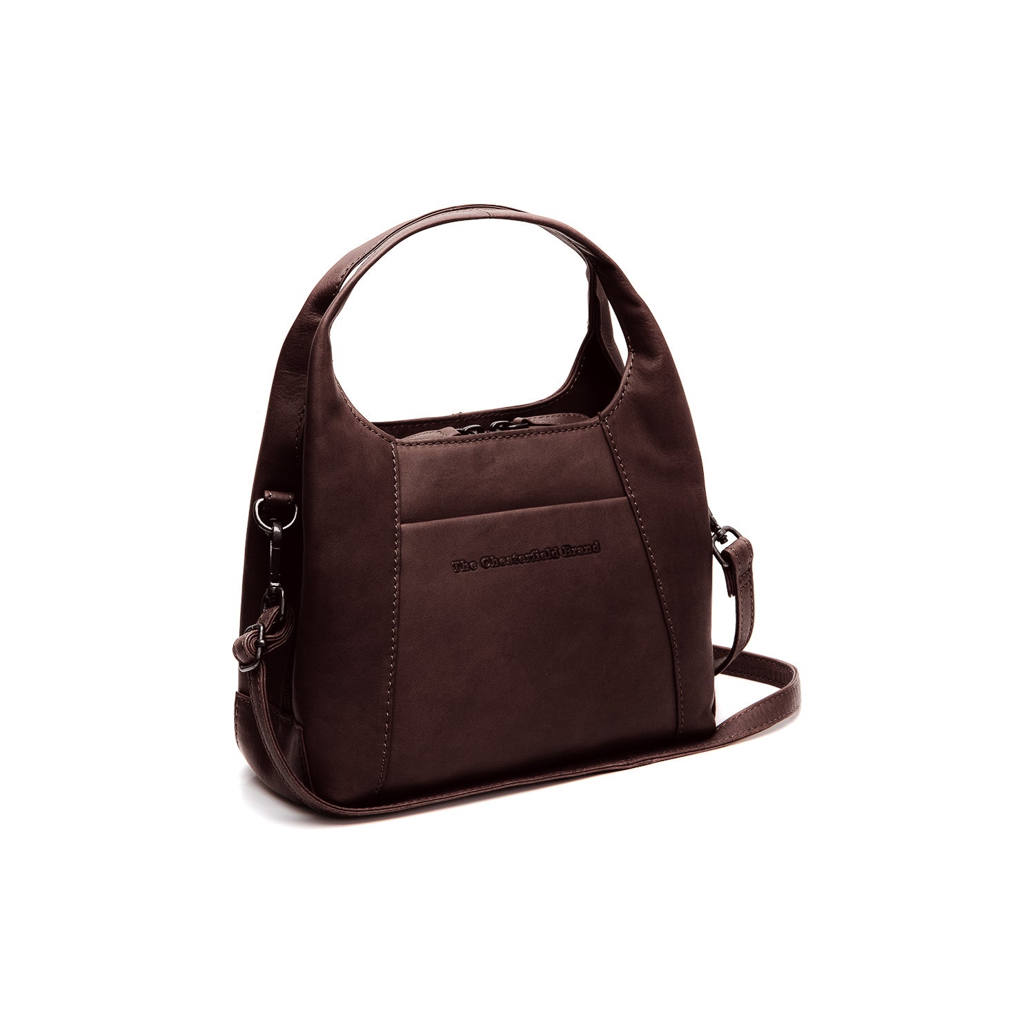 Leren Shoulder Bag Bruin Lunera