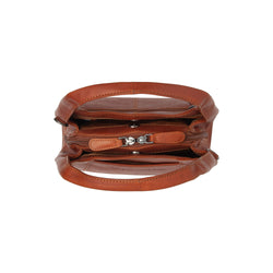 Leather Shoulder Bag Cognac Lunera