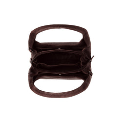 Leather Shoulder Bag Brown Lunera