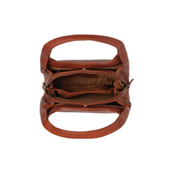Leather Shoulder Bag Cognac Lunera