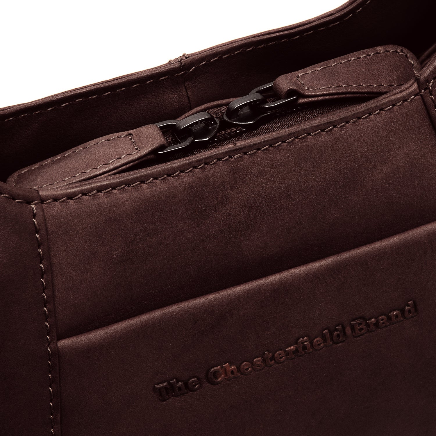 Leren Shoulder Bag Bruin Lunera