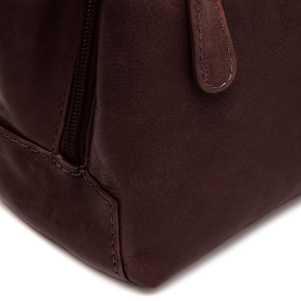 Leder Handtasche Braun Lunera