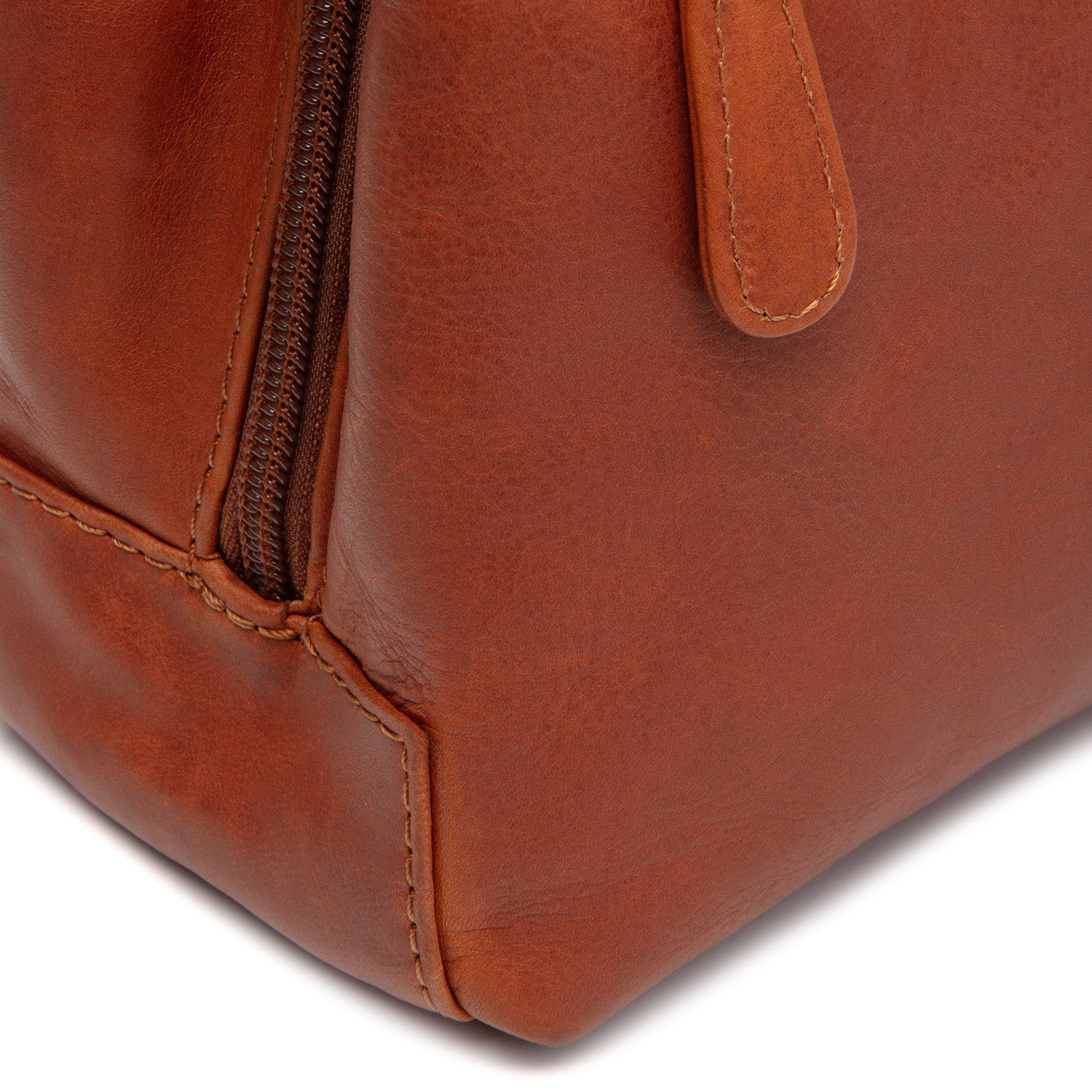 Leather Shoulder Bag Cognac Lunera