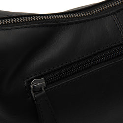 Leather Shoulder Bag Black Skara