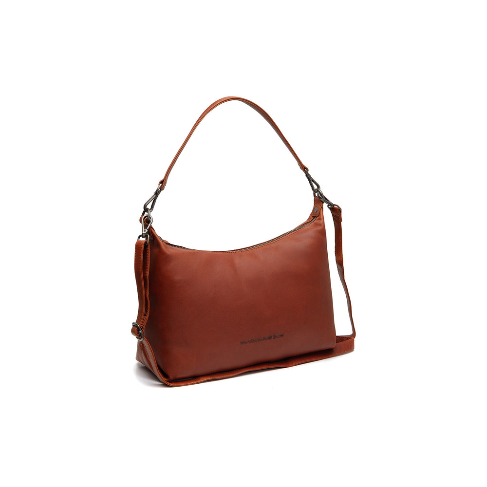 Sac Porté Épaule en Cuir Cognac Skara