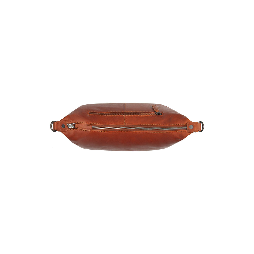Sac Porté Épaule en Cuir Cognac Skara
