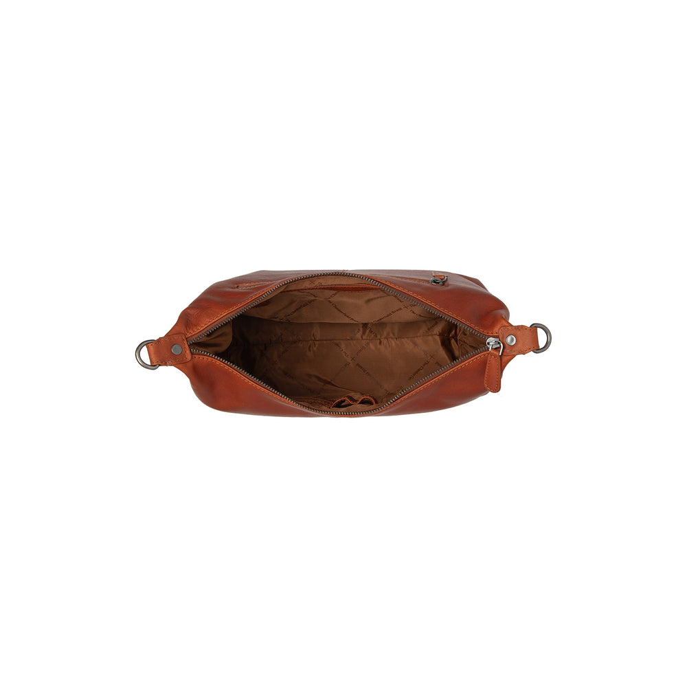 Sac Porté Épaule en Cuir Cognac Skara