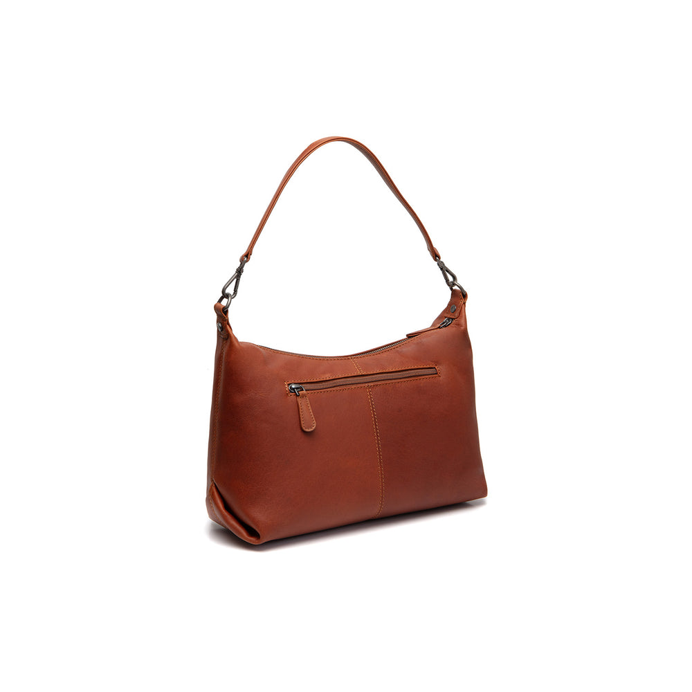 Sac Porté Épaule en Cuir Cognac Skara