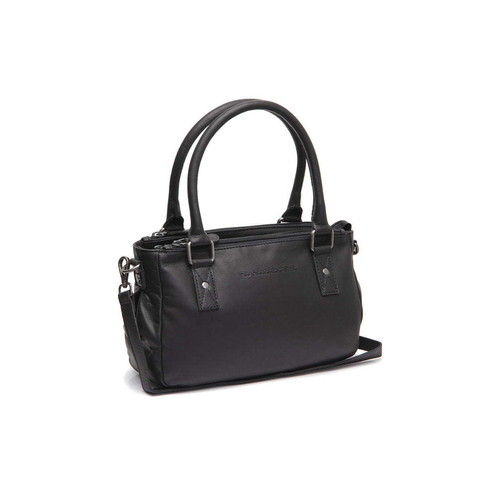 Leder Handtasche Schwarz Fenja