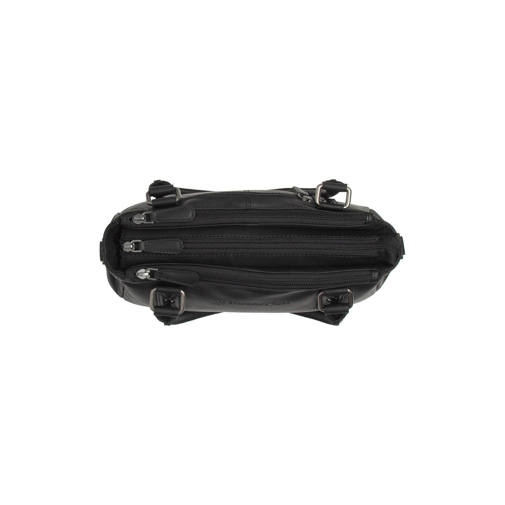 Leder Handtasche Schwarz Fenja