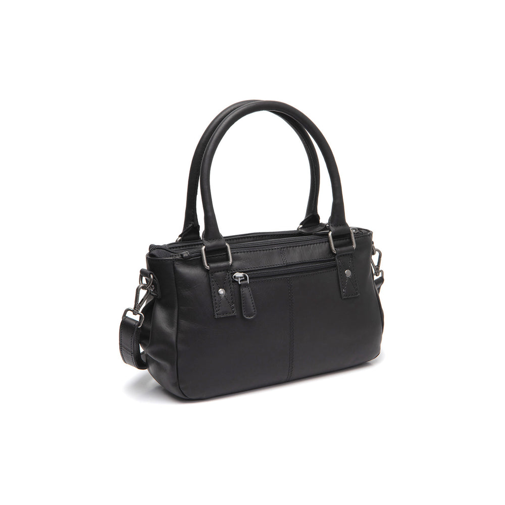 Leder Handtasche Schwarz Fenja