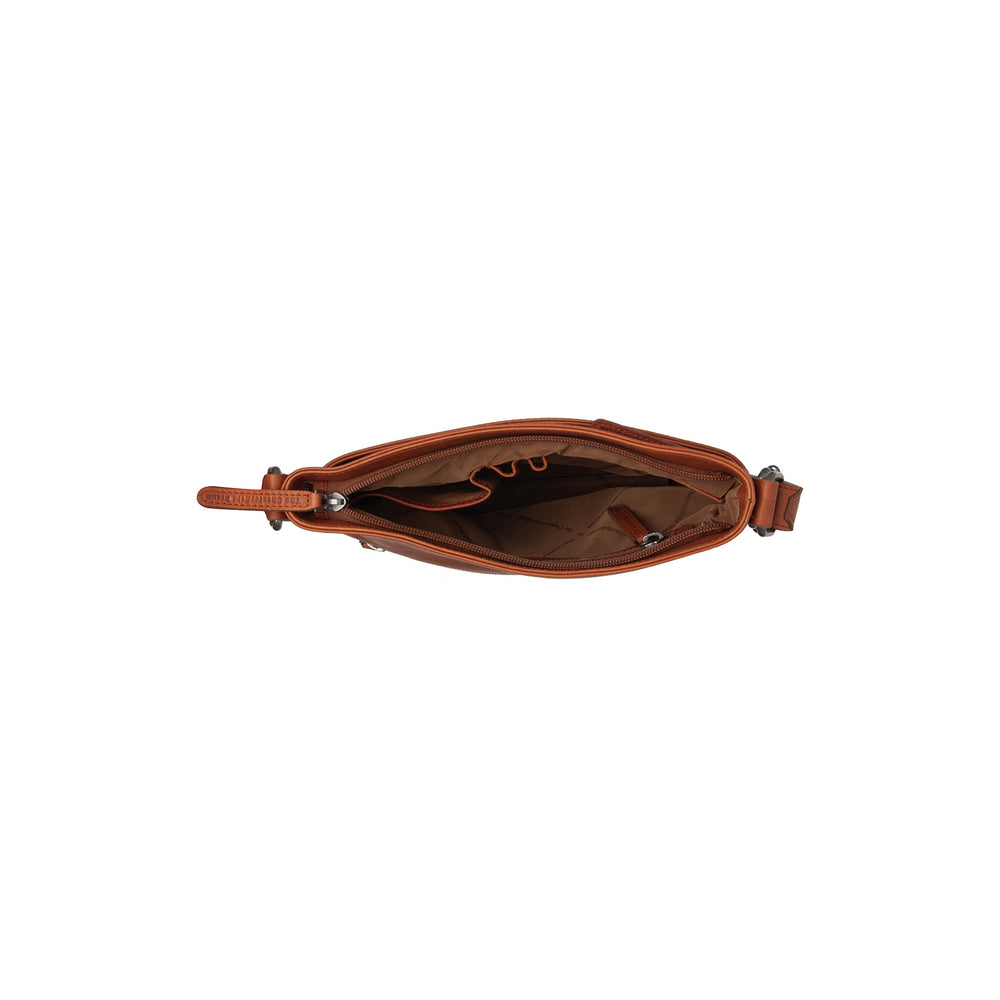 Leder Umhängetasche Cognac Mirea