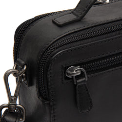 Leather Shoulder Bag Black Rovon