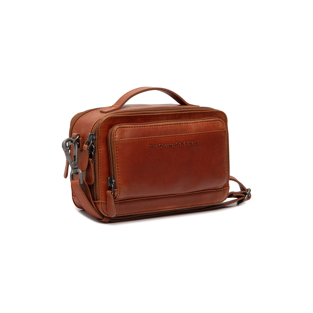 Leder Umhängetasche Cognac Rovon