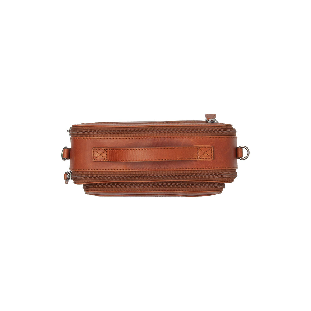 Leder Umhängetasche Cognac Rovon