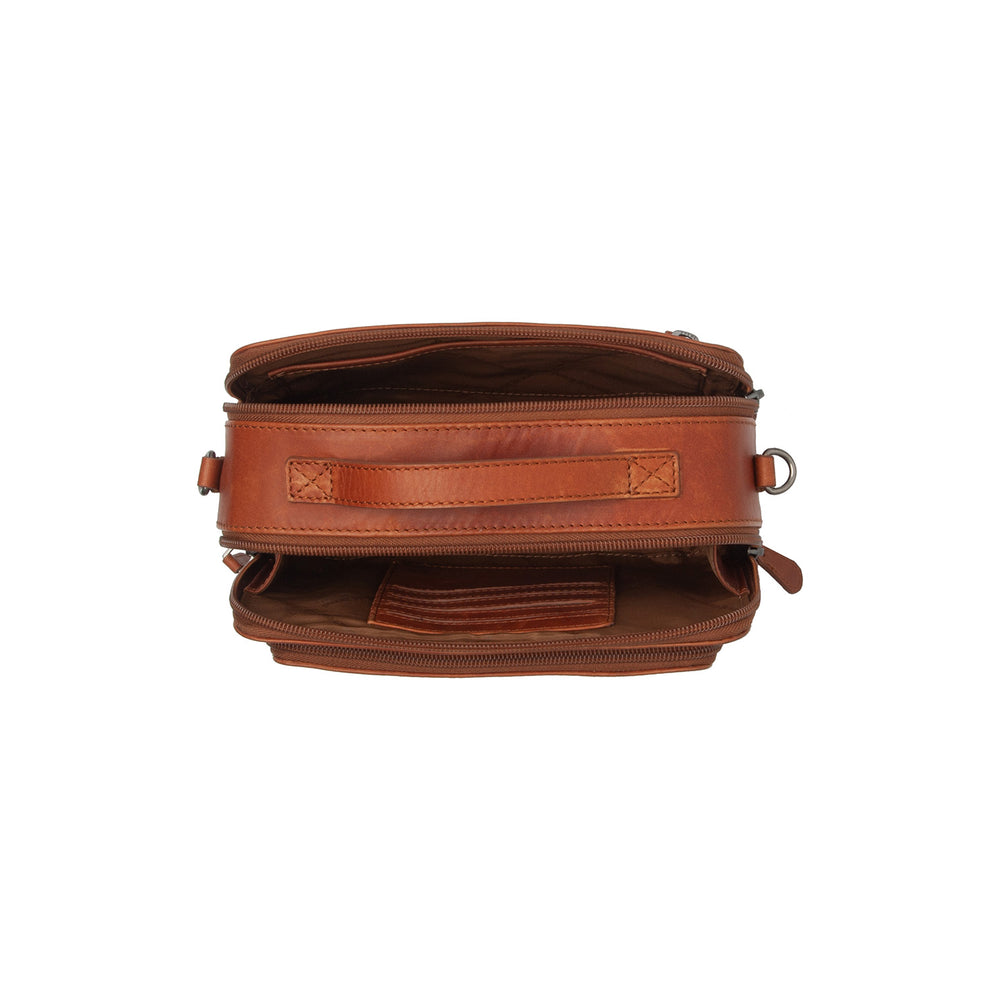 Leder Umhängetasche Cognac Rovon