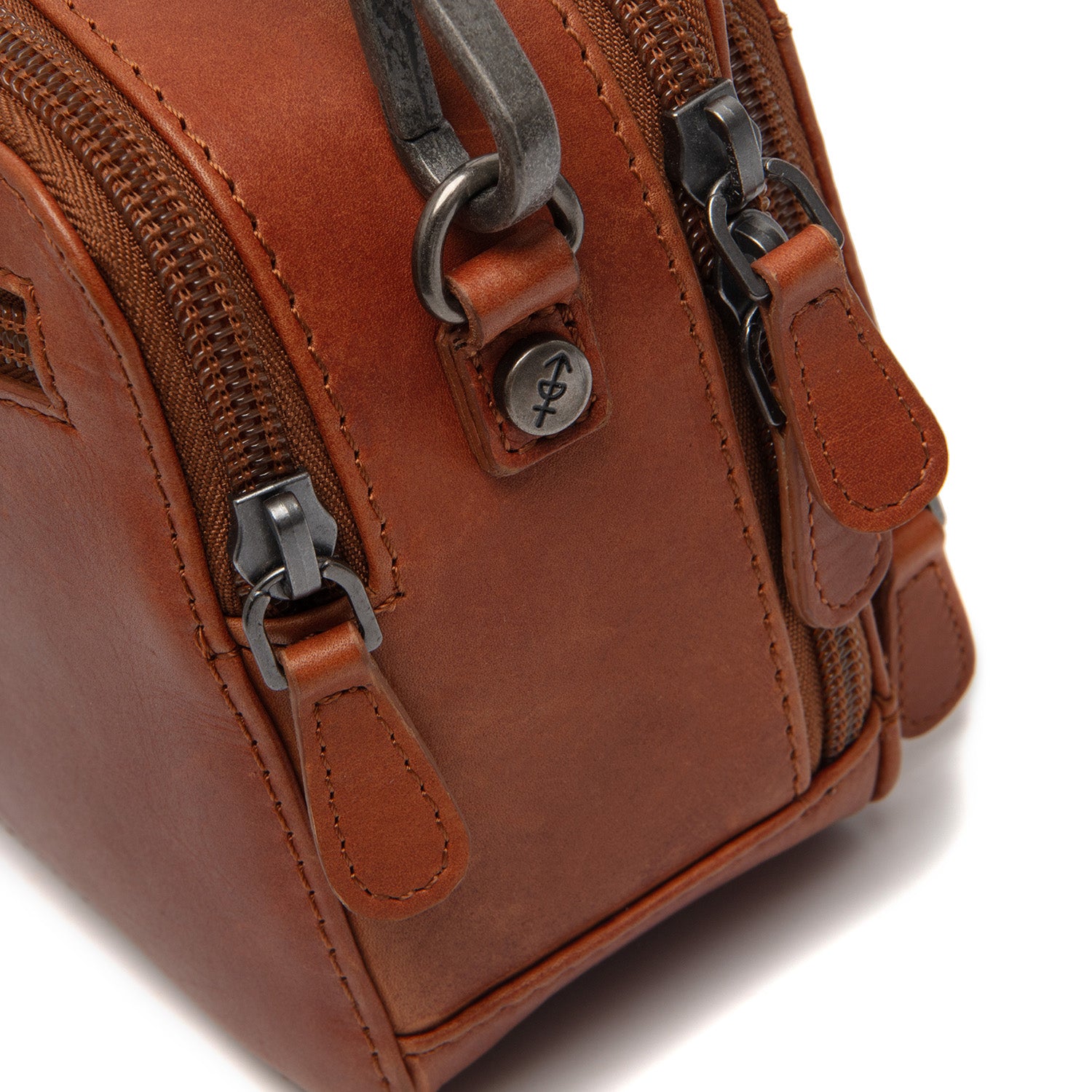 Leather Shoulder Bag Cognac Rovon