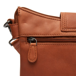 Leather Shoulder Bag Cognac Calora