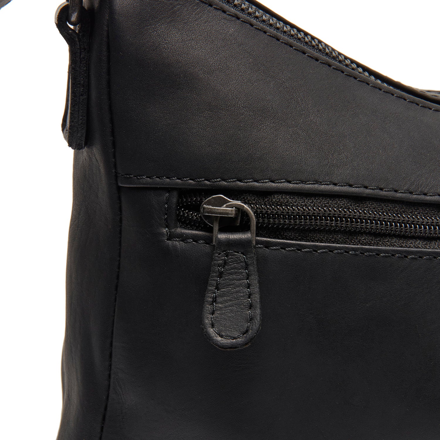 Leather Shoulder Bag Black Tivra