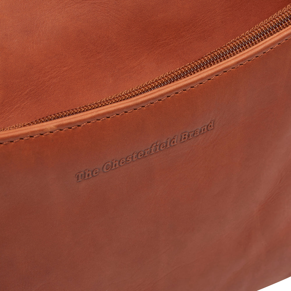 Leder Schultertasche Cognac Tivra