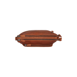 Leather Shoulder Bag Cognac Tivra