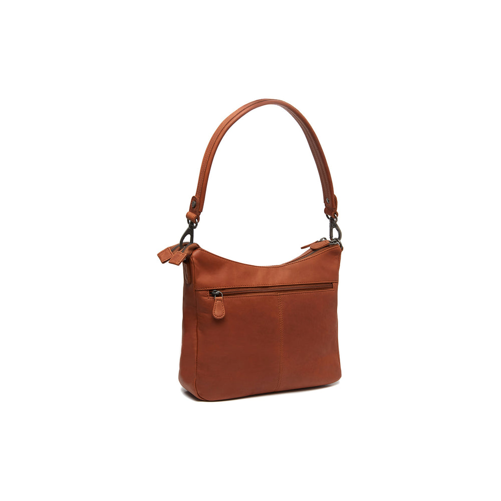 Leder Schultertasche Cognac Tivra
