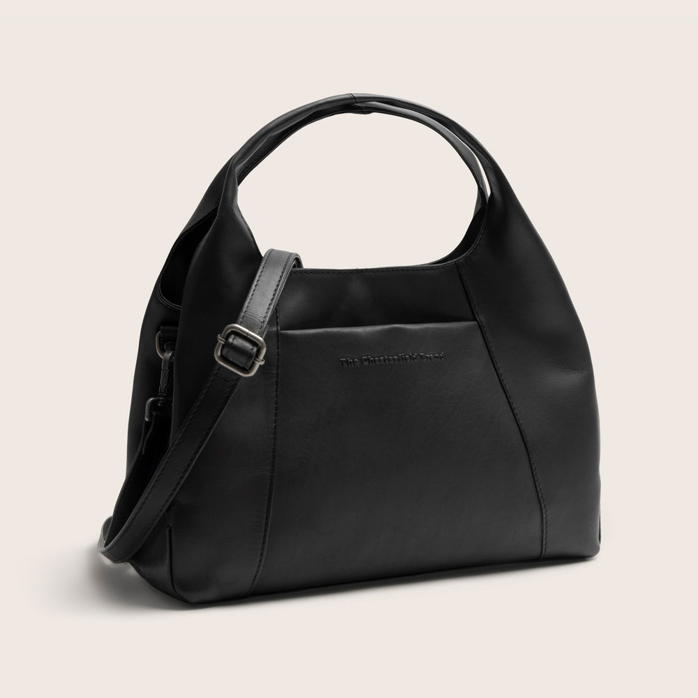 Leather Handbag Black Salina