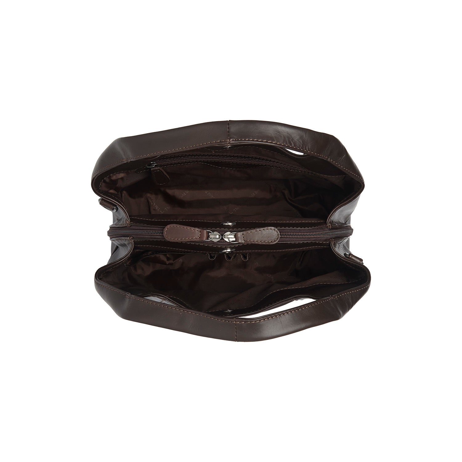 Leren Shoulder Bag Bruin Salina