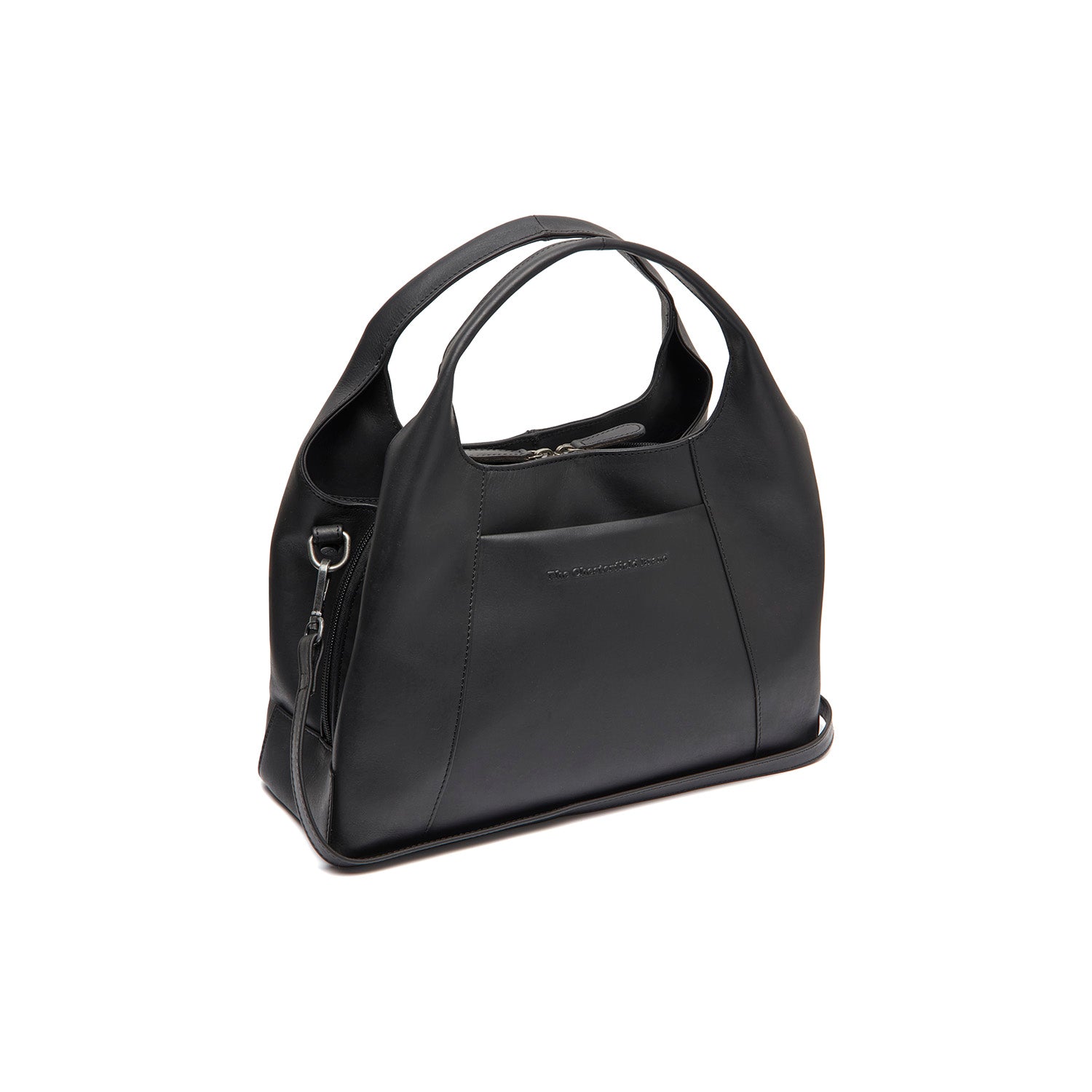 Leather Shoulder Bag Black Salina