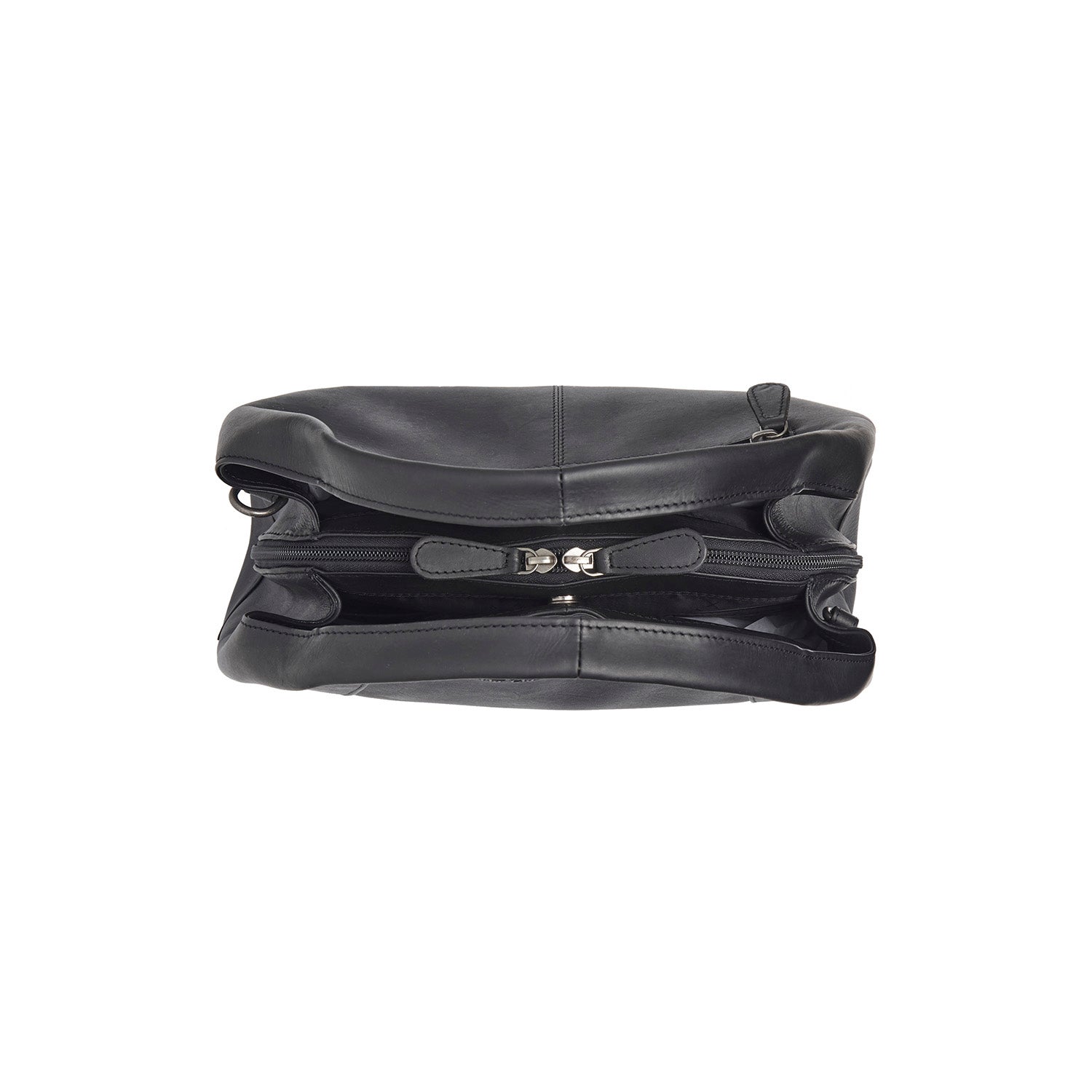 Leather Shoulder Bag Black Salina