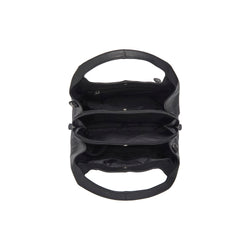Leather Shoulder Bag Black Salina