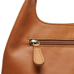 Leather Shoulder Bag Cognac Salina