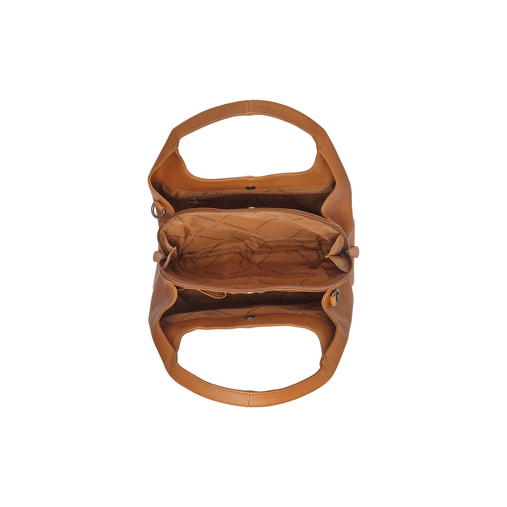 Leder Handtasche Cognac Salina