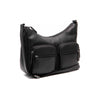 Leather Shoulder Bag Black Valenora