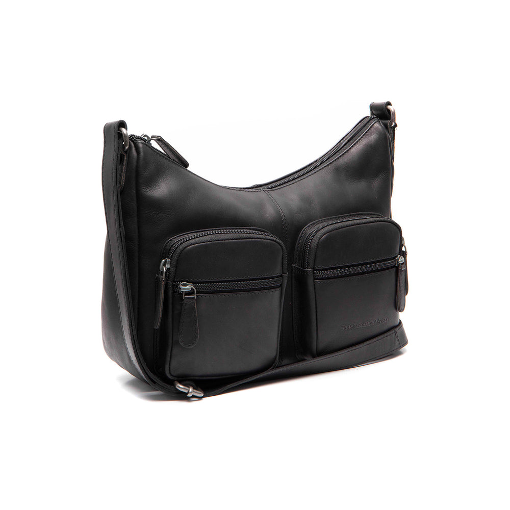 Leather Crossbody Bag Black Valenora