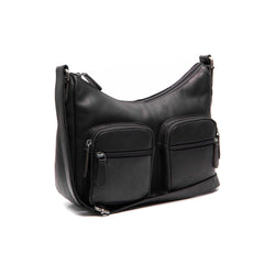 Leather Shoulder Bag Black Valenora