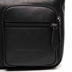 Leather Shoulder Bag Black Valenora
