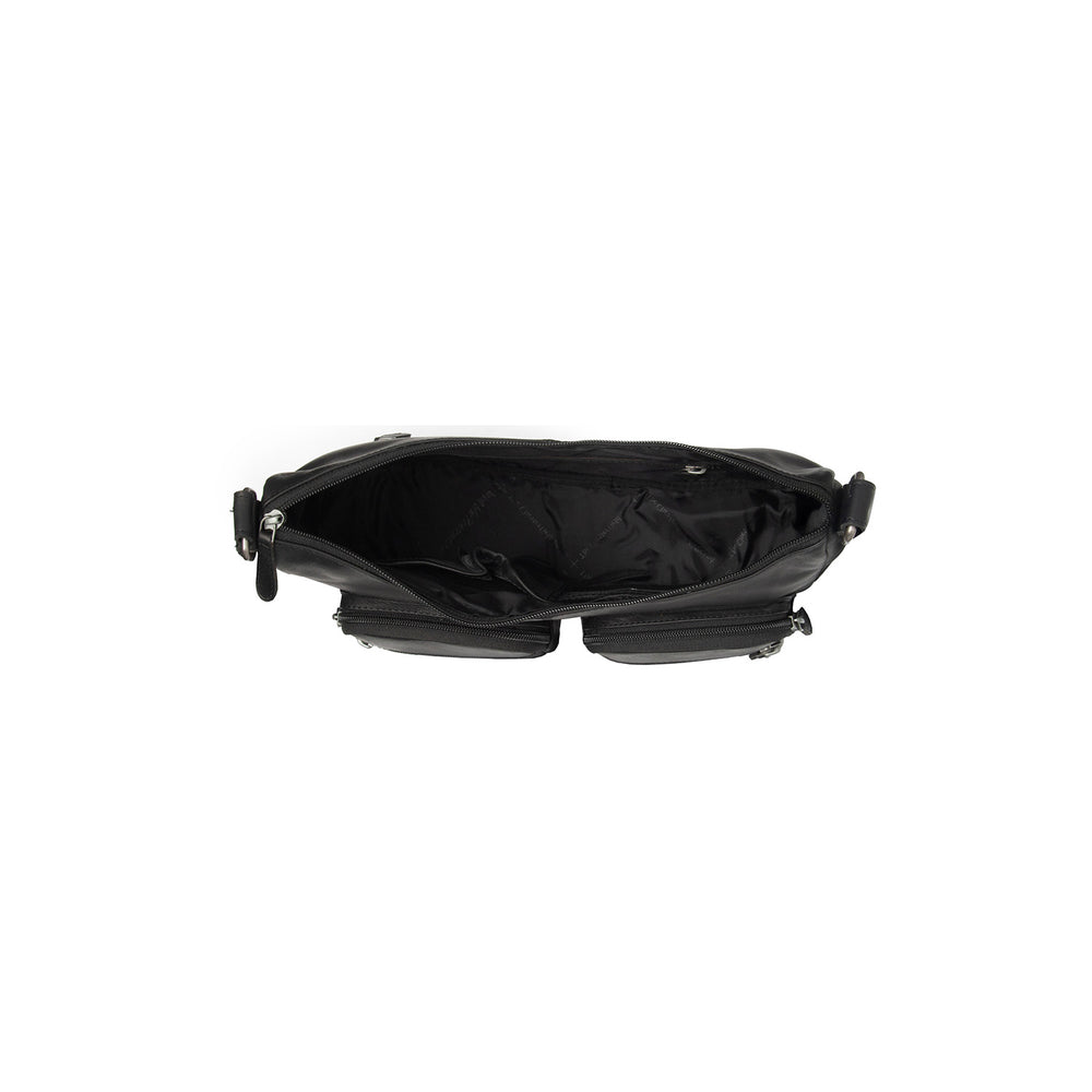 Leather Crossbody Bag Black Valenora
