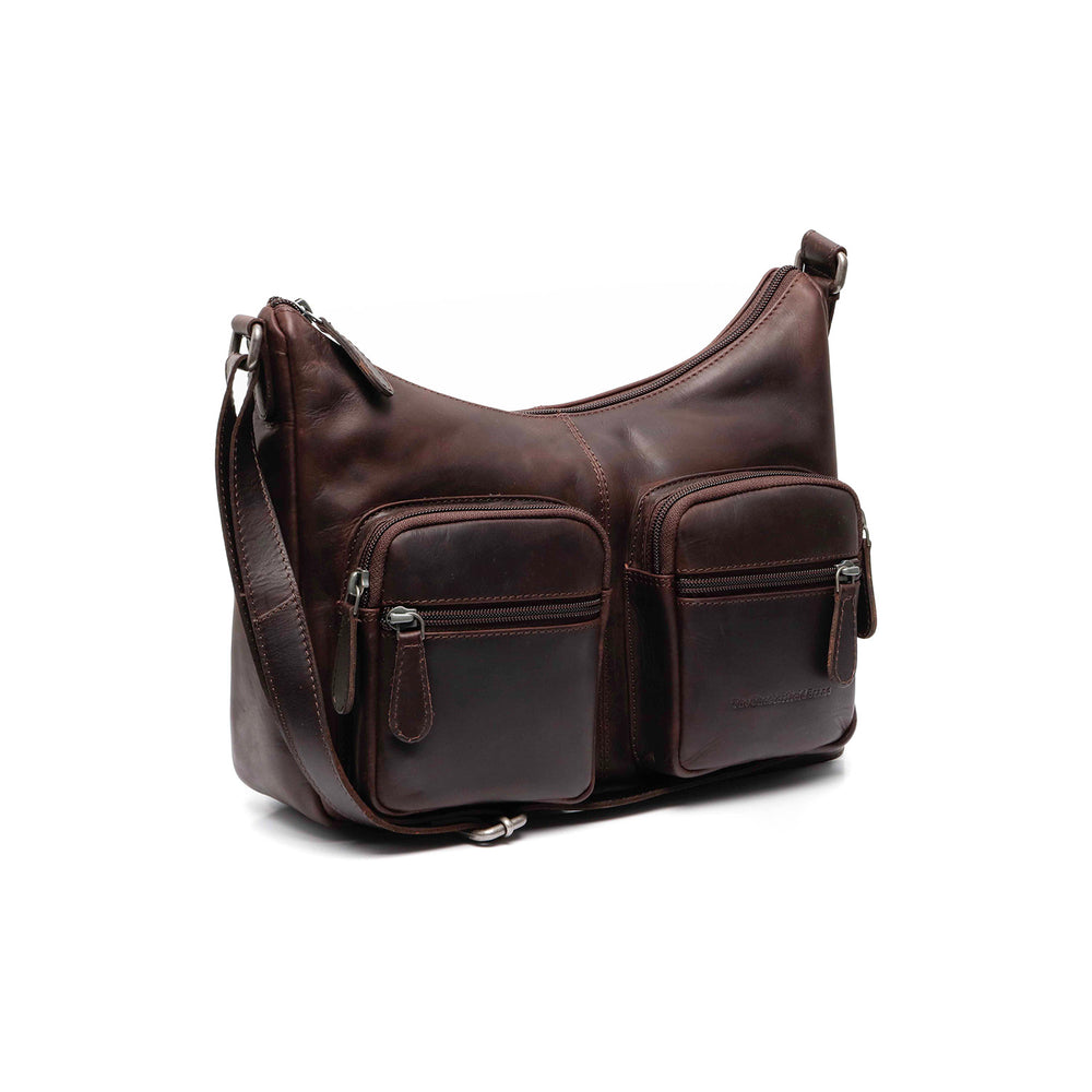 Leather Crossbody Bag Brown Valenora