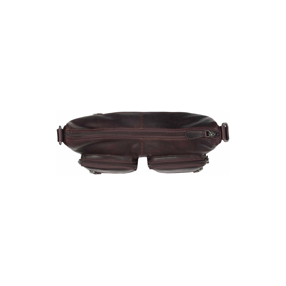 Leather Crossbody Bag Brown Valenora