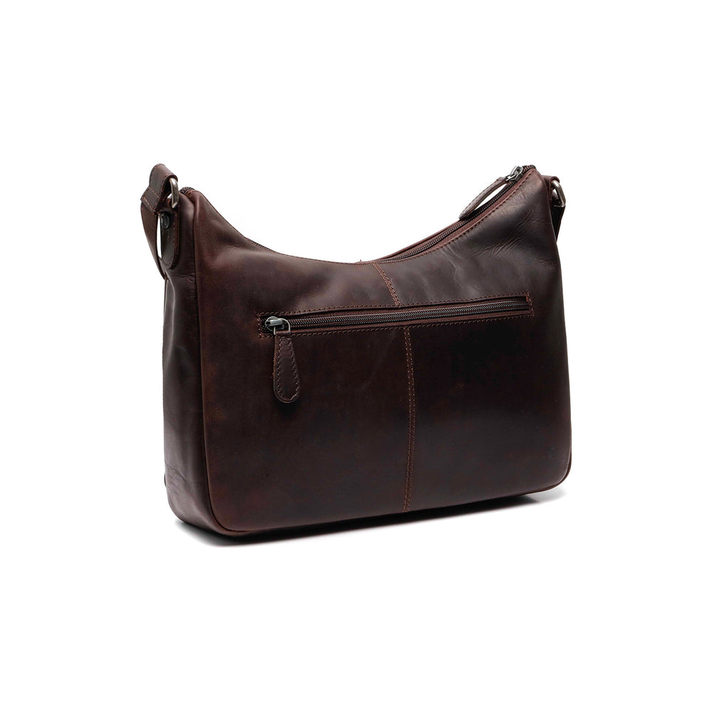 Leather Crossbody Bag Brown Valenora
