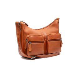 Leather Shoulder Bag Cognac Valenora