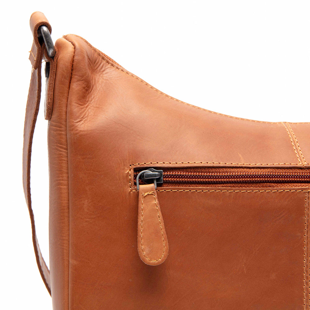 Leather Crossbody Bag Cognac Valenora