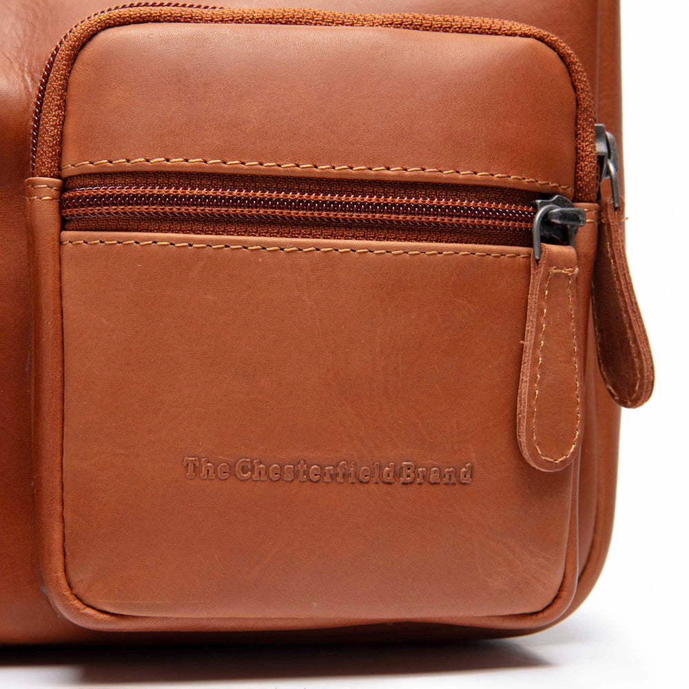 Leather Crossbody Bag Cognac Valenora