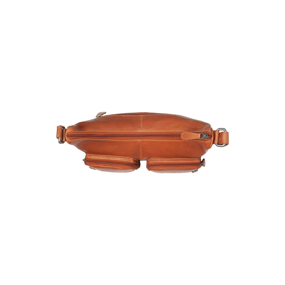 Leather Crossbody Bag Cognac Valenora