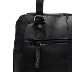 Leather Shoulder Bag Black Seron