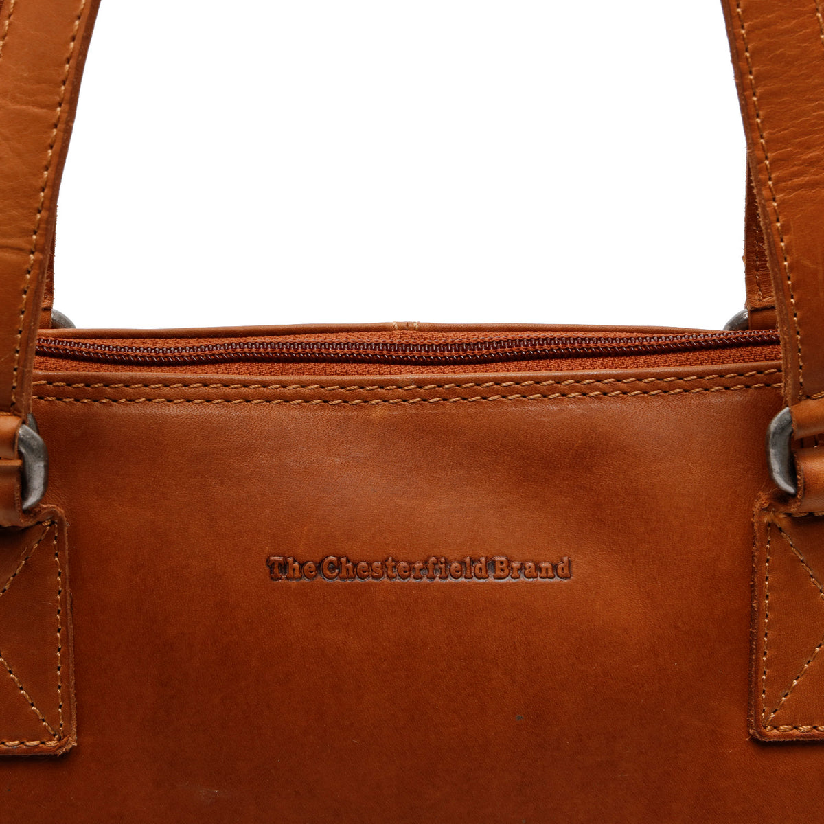 Sac Porté Épaule en Cuir Cognac Seron