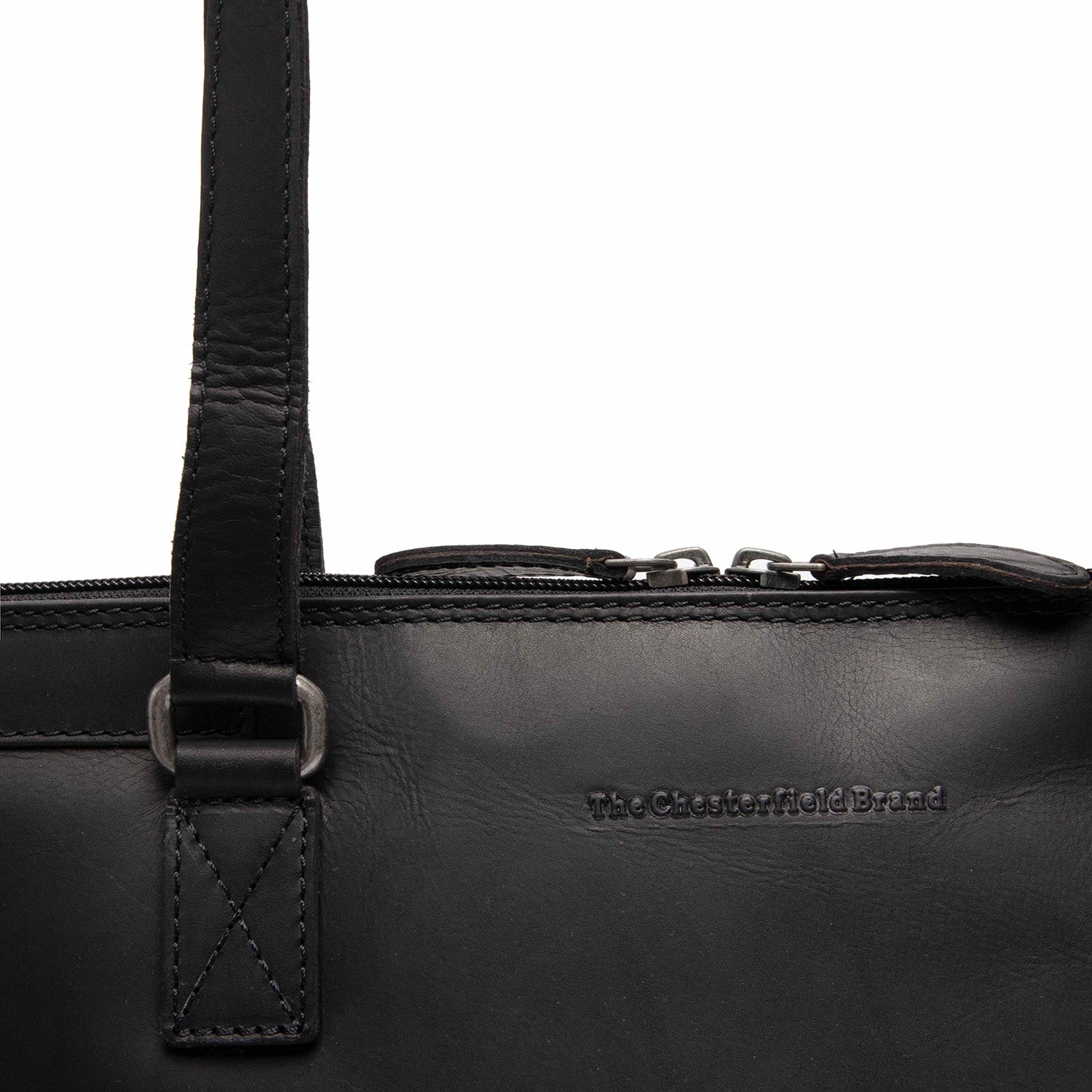 Leather Shoulder Bag Black Elvar