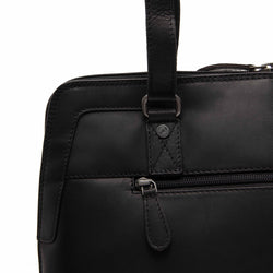 Leather Shoulder Bag Black Elvar